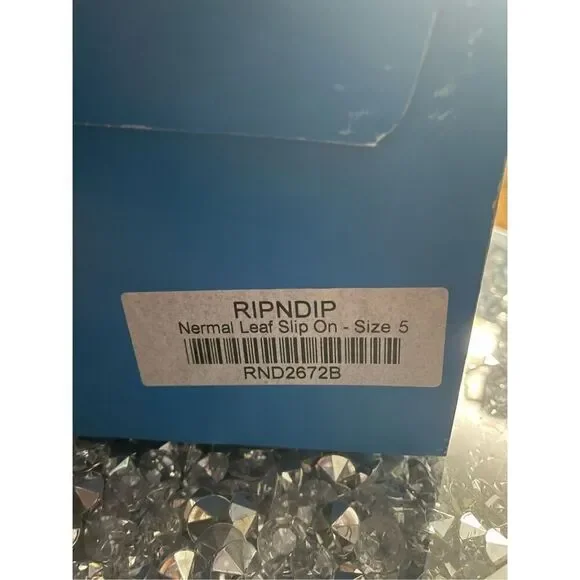 Ripndip lord normal the cat green tropical leaves slip on sneakers size 5W - Picture 12 of 16